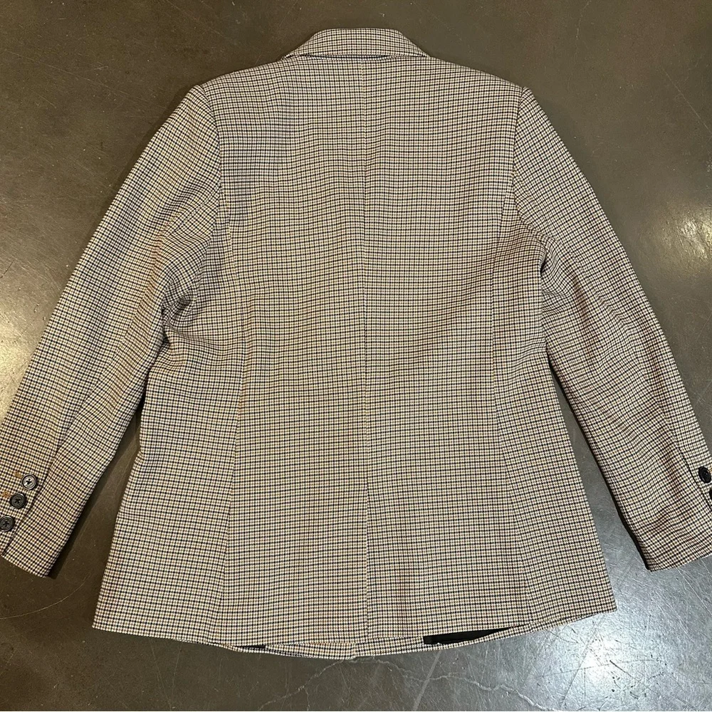 Anine Bing Women's Plaid Blazer - Brown and Black